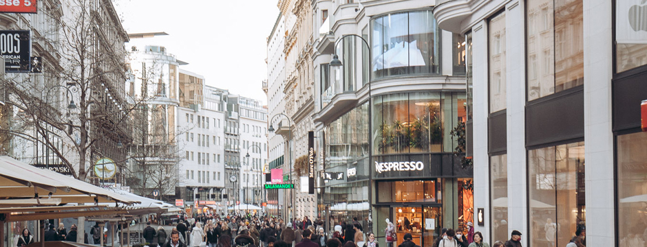 Werbung LED Wall Videowall Wien 1 Kärntnerstraße buchen digital out of home, DOOH